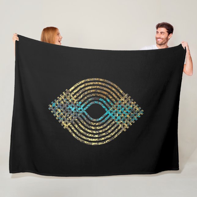 Spiral Design Patterns Talking Canyons, New Mexico Fleece Blanket (In Situ)