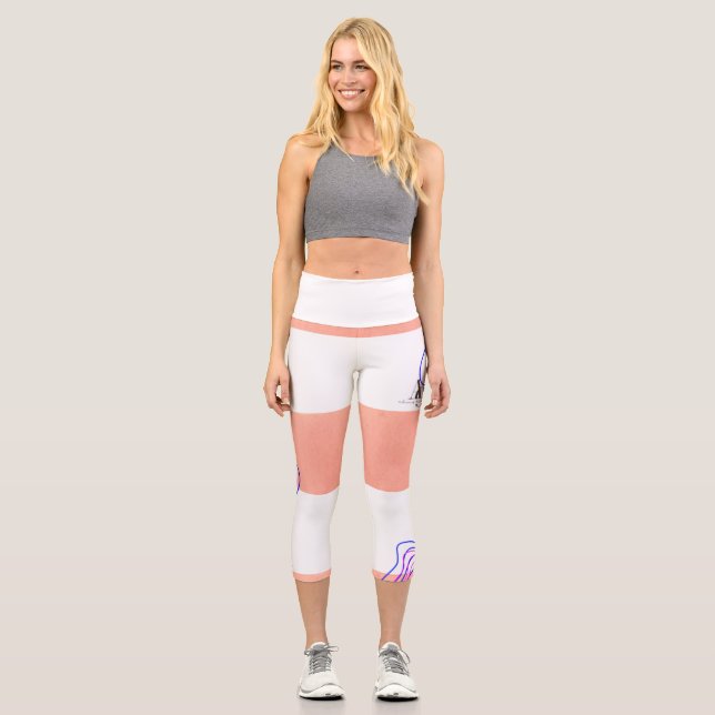 Spiral designed yoga capri pants (Front)