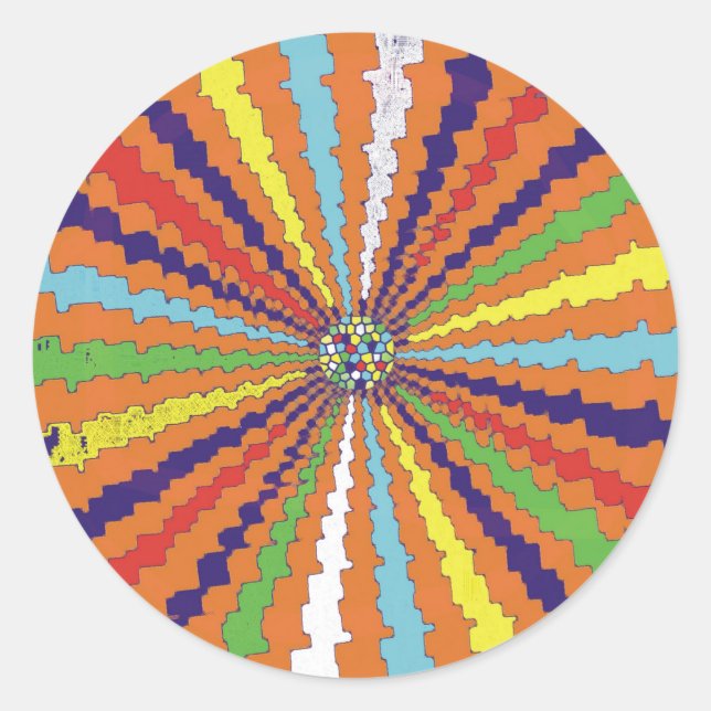 SPIRAL DISCO CLASSIC ROUND STICKER (Front)