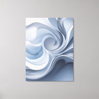 Spiral Elegance – Abstract Vortex Art in Soft Blue
