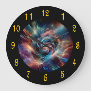 Spiral Fire Vortex ~ Time Portal ~Time Machine ~  Large Clock