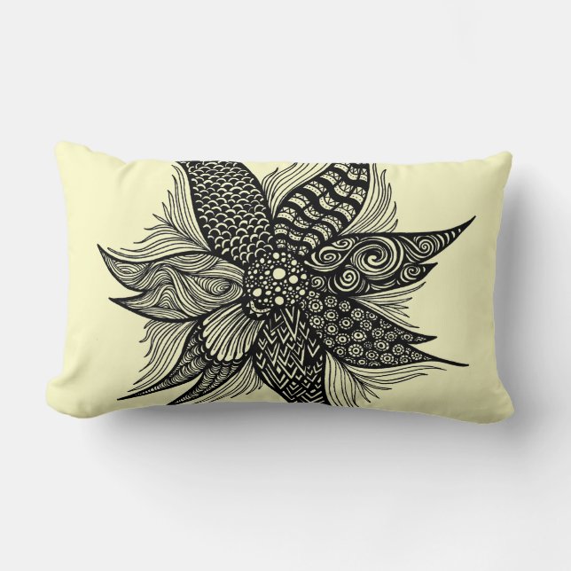 Spiral Flower Lumbar Pillow (Front)