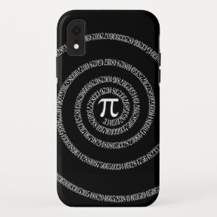 Spiral for Pi Digits on Black iPhone XR Case