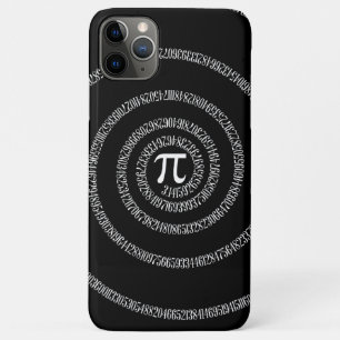 Spiral for Pi Digits on Black iPhone 11 Pro Max Case
