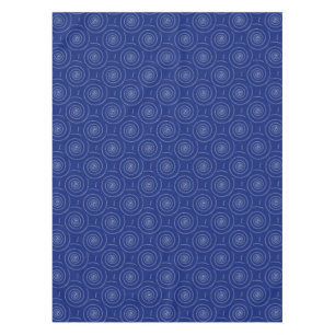 Spiral for Pi Numbers on Navy Blue Decor Tablecloth