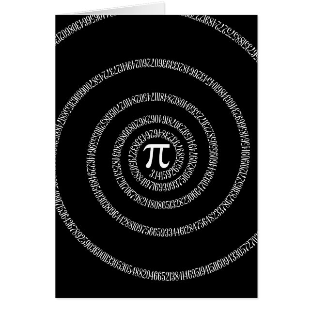 Spiral for Pi on Black Decor (Front)