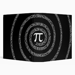 Spiral for Pi on Black Decor Binder
