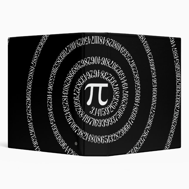 Spiral for Pi on Black Decor Binder (Background)