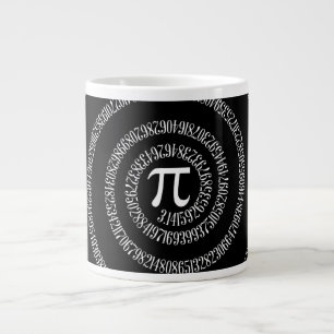 Spiral for Pi on Black Style Large Coffee Mug