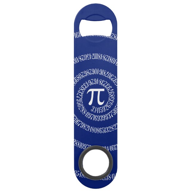 Spiral for Pi on Navy Blue Decor Speed Bottle Opener (Front)