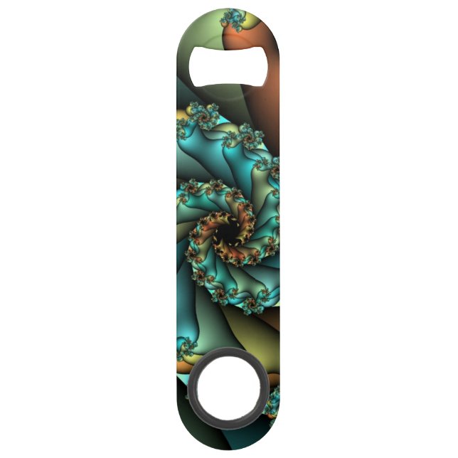 Spiral Fractal Bottle Opener Bar Key (Front)
