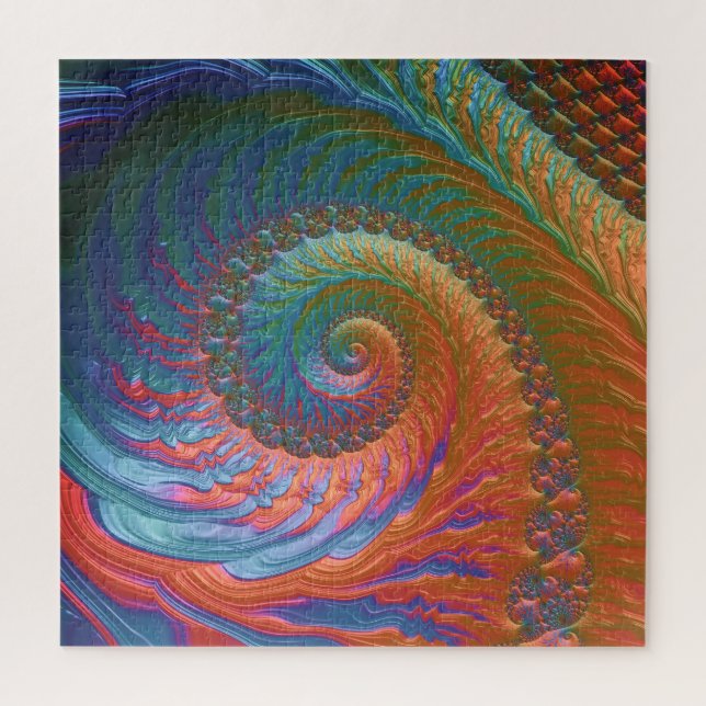 Spiral Fractal Jigsaw Puzzle (Vertical)