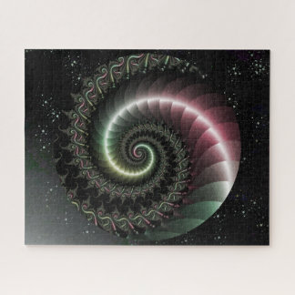 Spiral Fractal on a starry sky jigsaw Jigsaw Puzzle