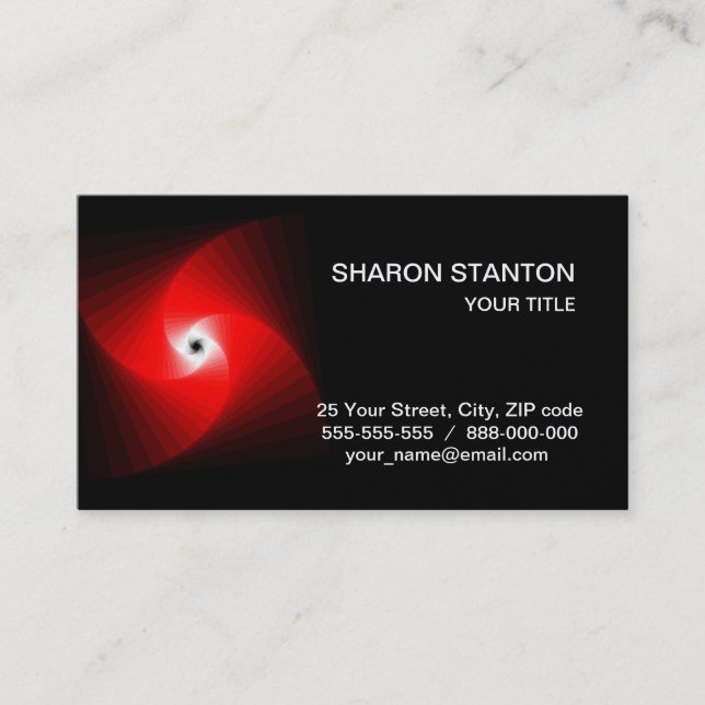 Spiral fractal pattern business card (Front)