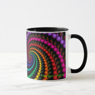 Spiral Fractal Rainbow Mug