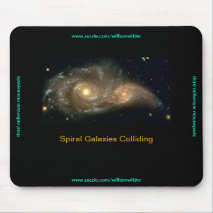 Spiral Galaxies Colliding Mousepad