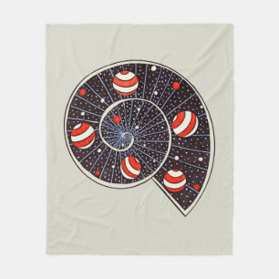 Spiral Galaxy Beach Ball Planets Funny Astronomy Fleece Blanket