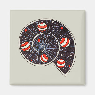 Spiral Galaxy Beach Ball Planets Funny Astronomy Magnet