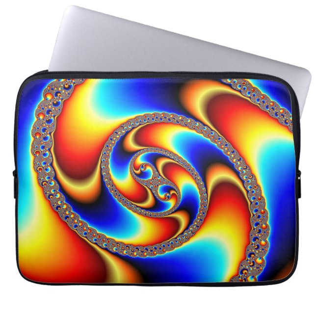 Spiral Galaxy - Fractal Art Laptop Sleeve (Front)