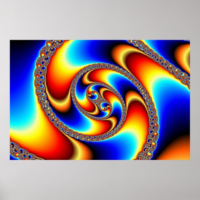 Spiral Galaxy - Fractal Art Poster (Front)