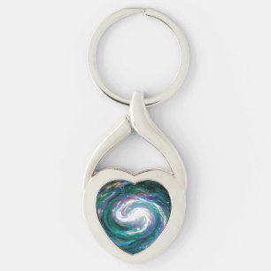 Spiral Galaxy in Space Keychain