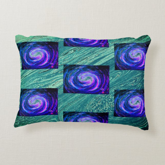 Spiral Galaxy in Space Sleeve For MacBook Pro Accent Pillow (Back)