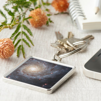 Spiral Galaxy M74 Keychain