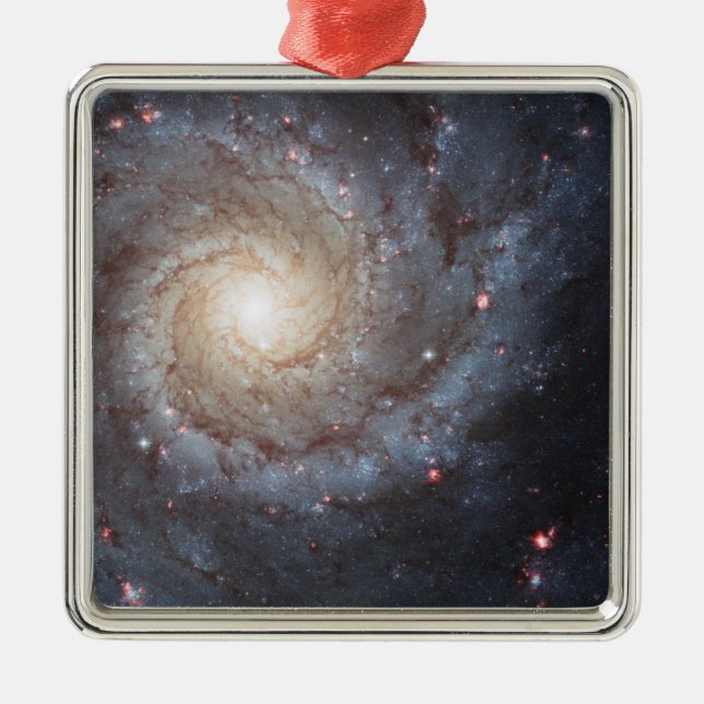 Spiral Galaxy M74 Space Photo Metal Ornament (Front)