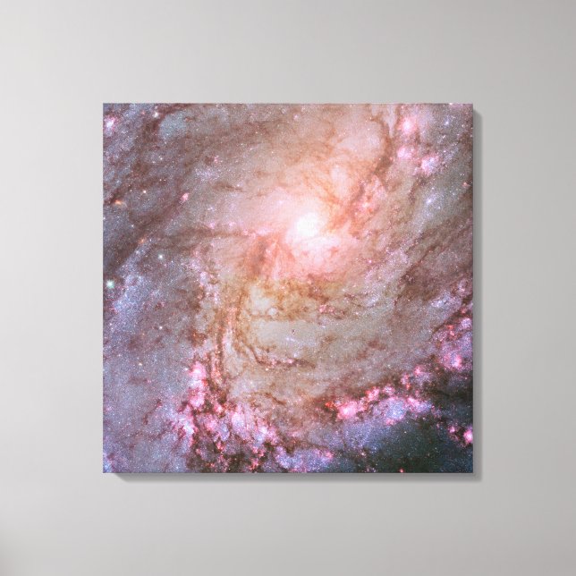Spiral Galaxy M83, Ablaze With Star Formation. Canvas Print (Front)