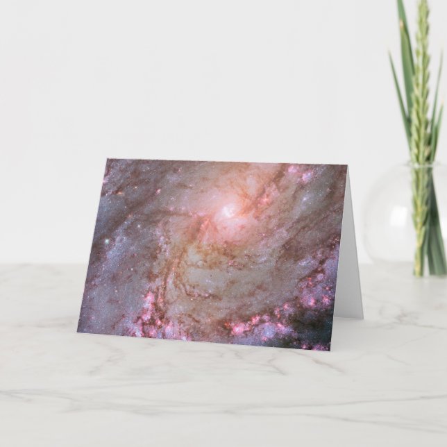 Spiral Galaxy M83, Ablaze With Star Formation. Card (Front)