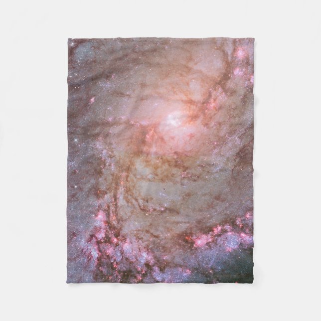 Spiral Galaxy M83, Ablaze With Star Formation. Fleece Blanket (Front)