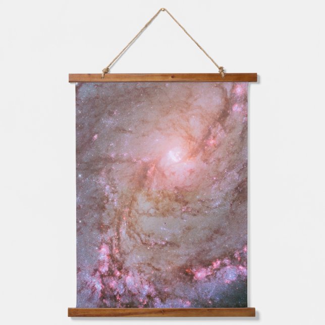 Spiral Galaxy M83, Ablaze With Star Formation. Hanging Tapestry (Front)