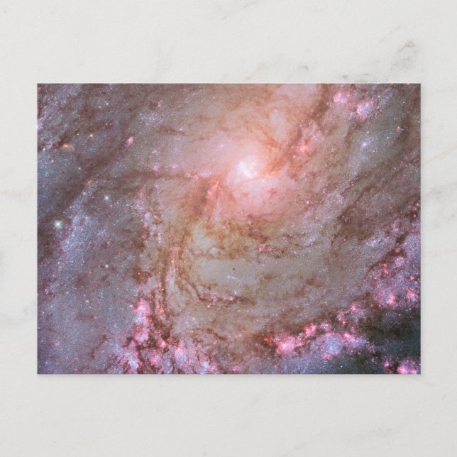 Spiral Galaxy M83, Ablaze With Star Formation. Postcard (Front)