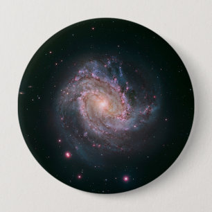 Spiral Galaxy M83 (NASA) 4 Inch Round Button