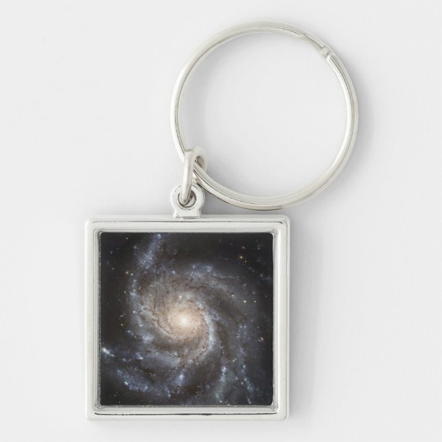 Spiral galaxy Messier 101 Keychain (Front)