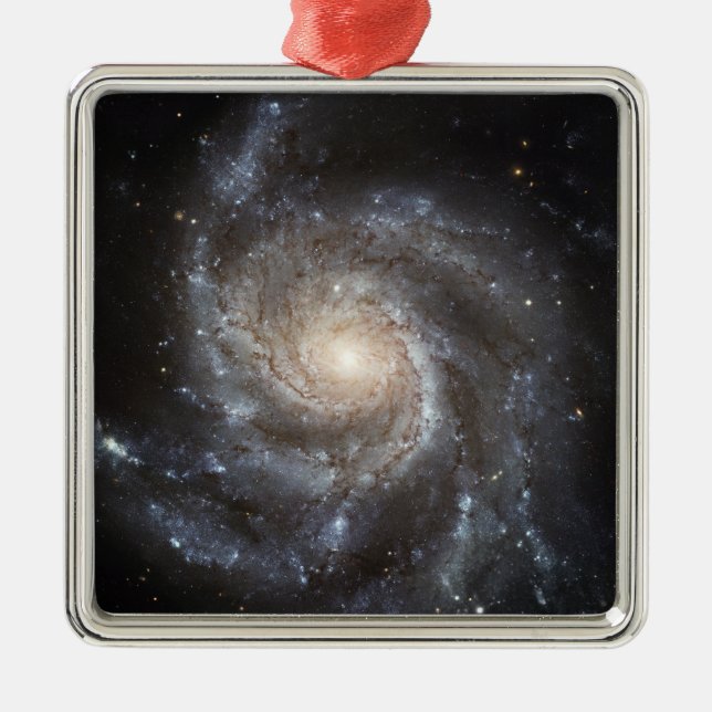 Spiral galaxy Messier 101 Metal Ornament (Front)
