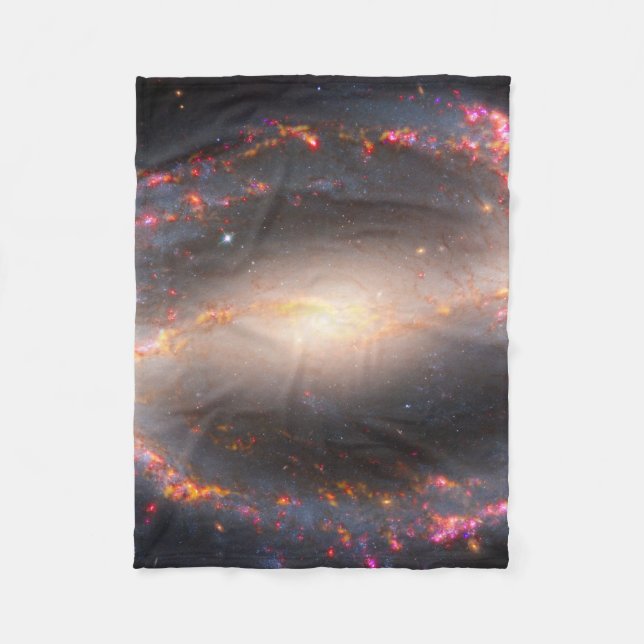 Spiral Galaxy Ngc 1300. Fleece Blanket (Front)