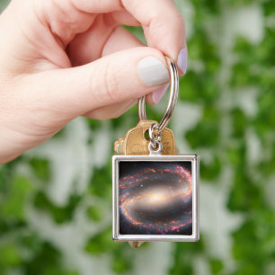 Spiral Galaxy Ngc 1300. Keychain