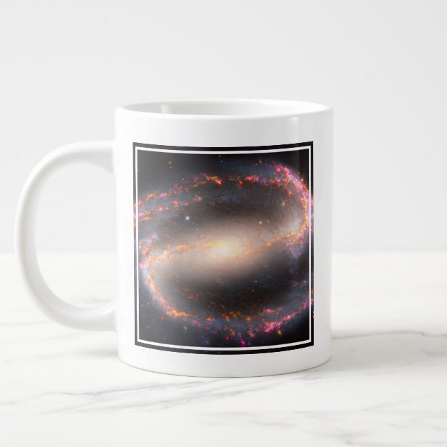 Spiral Galaxy Ngc 1300. Large Coffee Mug (Left)