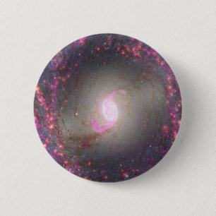 Spiral Galaxy Ngc 3351. 2 Inch Round Button