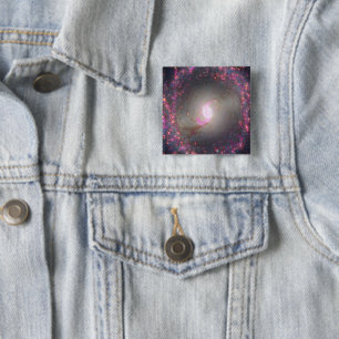 Spiral Galaxy Ngc 3351. 2 Inch Square Button