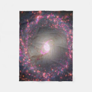 Spiral Galaxy Ngc 3351. Fleece Blanket
