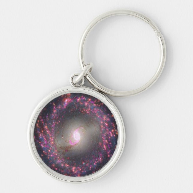 Spiral Galaxy Ngc 3351. Keychain (Front)