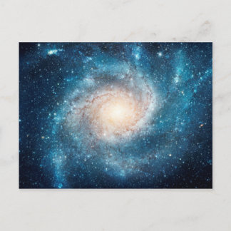 Spiral galaxy postcard