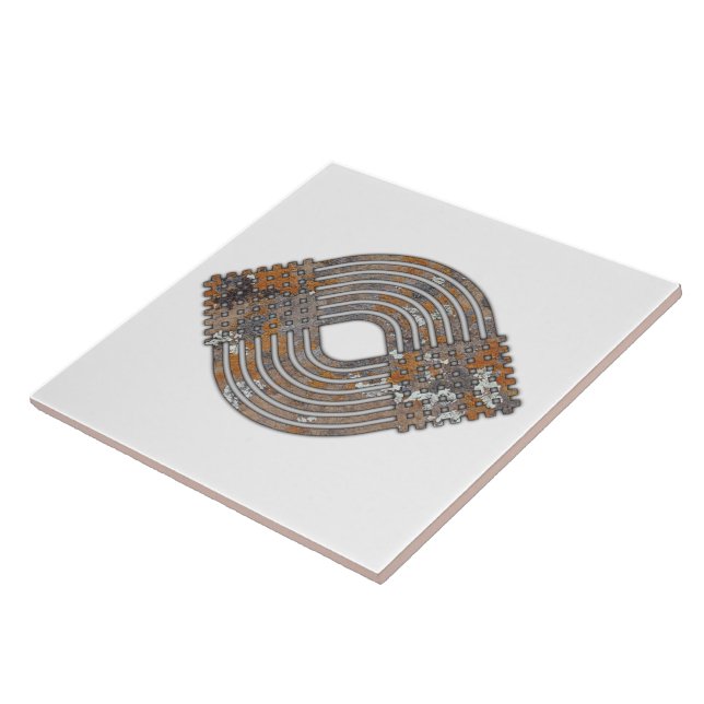 Spiral Geometric Design Tile (Side)