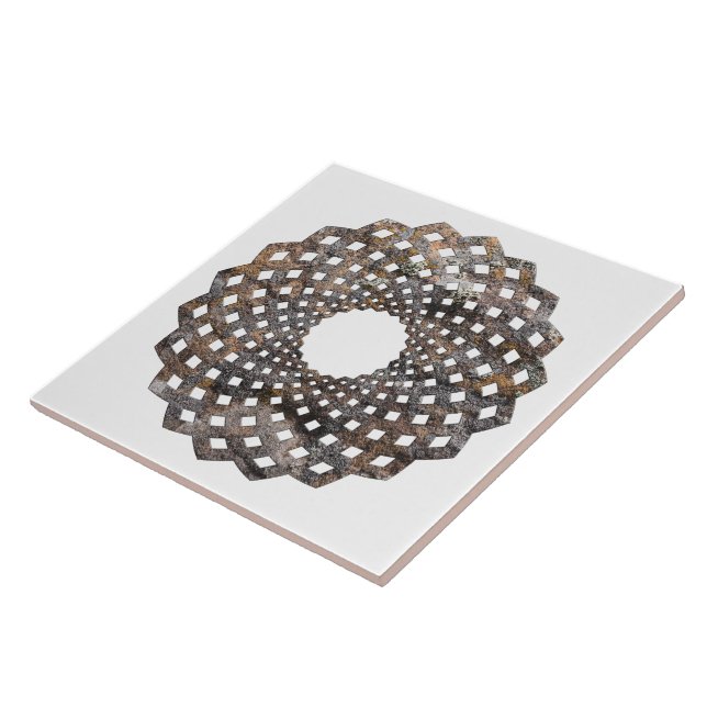 Spiral Geometric Design Tile (Side)