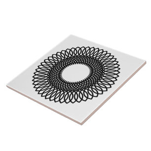 Spiral Geometric Design Tile