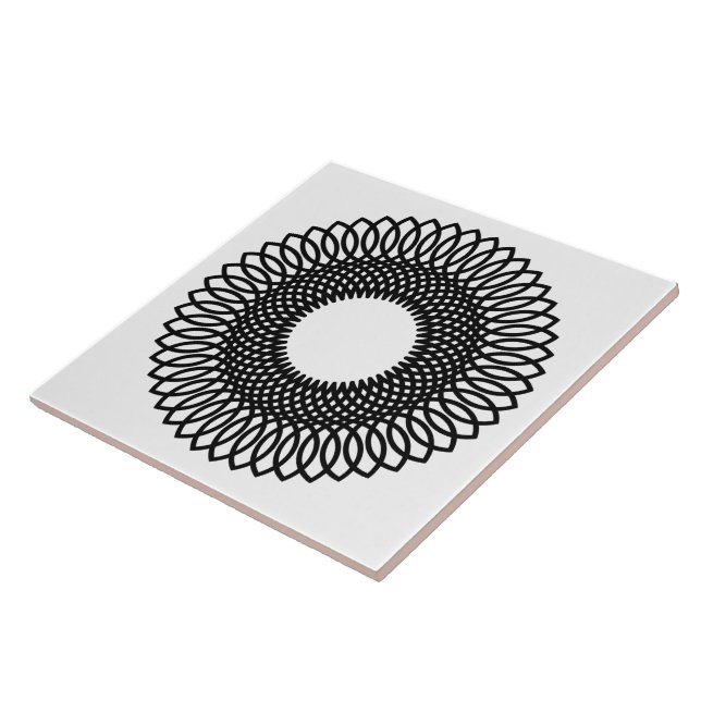 Spiral Geometric Design Tile (Side)