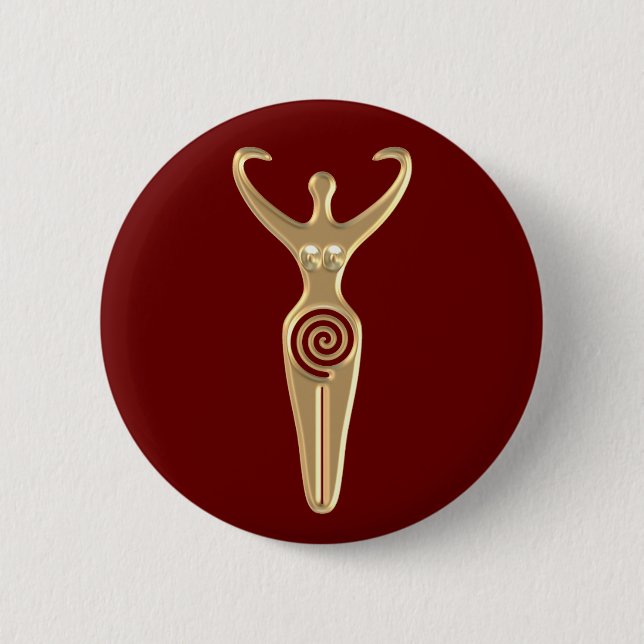 Spiral Goddess 2 Inch Round Button (Front)