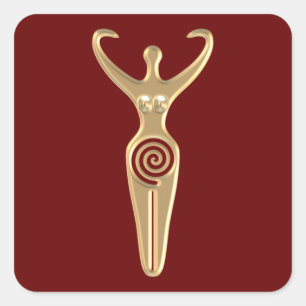 Spiral Goddess Square Sticker